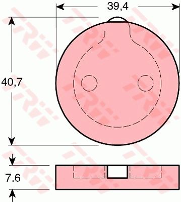 TRW Комплект тормозных колодок, дисковый тормоз GDB166