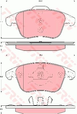 TRW Комплект тормозных колодок, дисковый тормоз GDB1691