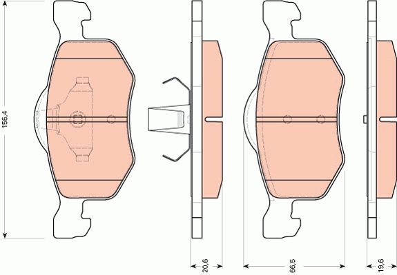 TRW Комплект тормозных колодок, дисковый тормоз GDB1753