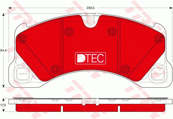 TRW Комплект тормозных колодок, дисковый тормоз GDB1914DTE