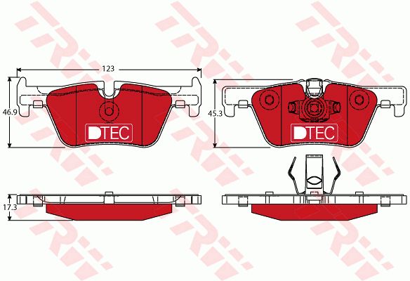 TRW Комплект тормозных колодок, дисковый тормоз GDB1919DTE