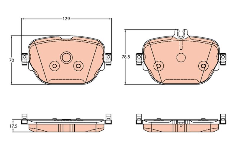 TRW Комплект тормозных колодок, дисковый тормоз GDB2191