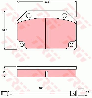 TRW Комплект тормозных колодок, дисковый тормоз GDB241