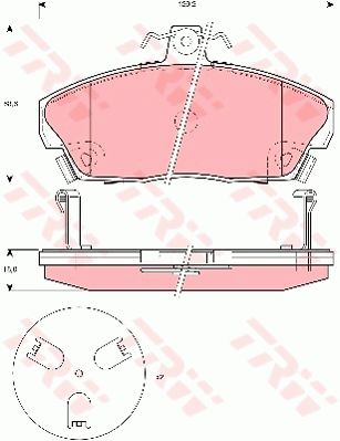 TRW Комплект тормозных колодок, дисковый тормоз GDB3267
