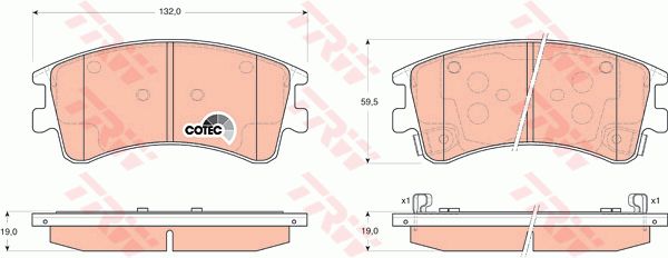 TRW Bremžu uzliku kompl., Disku bremzes GDB3310