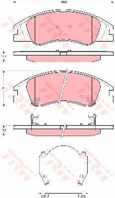 TRW Комплект тормозных колодок, дисковый тормоз GDB3367