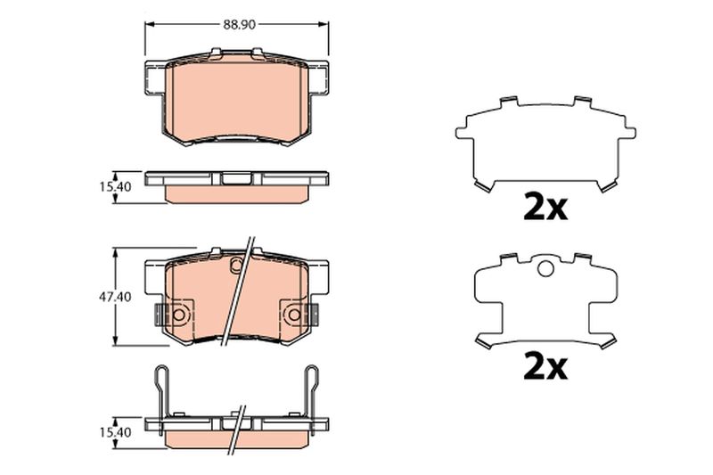 TRW Комплект тормозных колодок, дисковый тормоз GDB3516