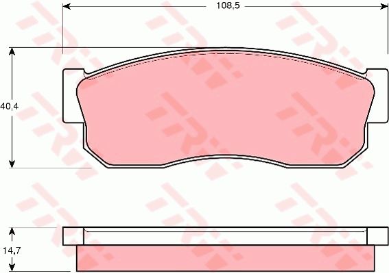 TRW Комплект тормозных колодок, дисковый тормоз GDB988