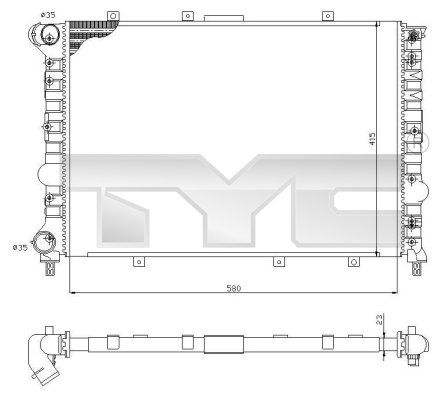 TYC Radiators, Motora dzesēšanas sistēma 701-0001-R