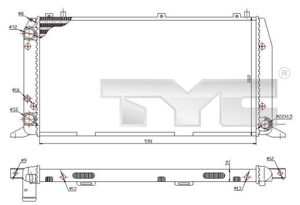TYC Radiators, Motora dzesēšanas sistēma 702-0035