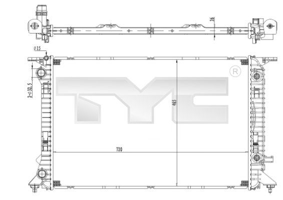 TYC Radiators, Motora dzesēšanas sistēma 702-0037