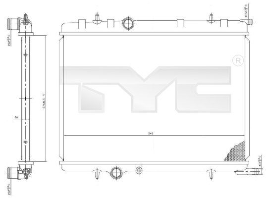 TYC Radiators, Motora dzesēšanas sistēma 705-0027
