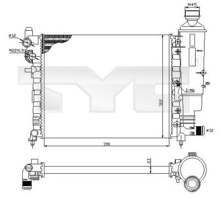 TYC Radiators, Motora dzesēšanas sistēma 705-0032
