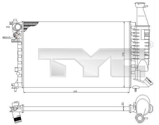 TYC Radiators, Motora dzesēšanas sistēma 705-0069