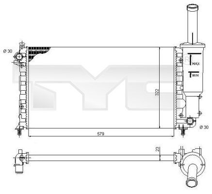 TYC Radiators, Motora dzesēšanas sistēma 709-0013