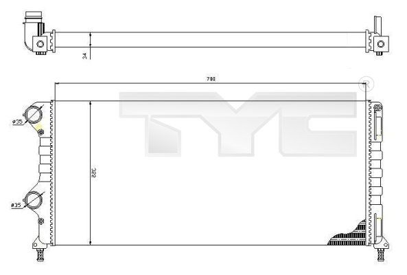 TYC Radiators, Motora dzesēšanas sistēma 709-0015-R