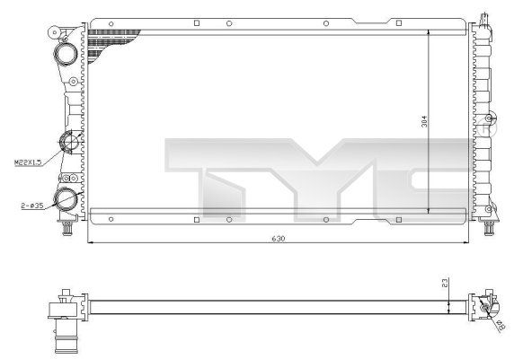 TYC Radiators, Motora dzesēšanas sistēma 709-0017-R