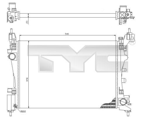 TYC Radiators, Motora dzesēšanas sistēma 709-0018