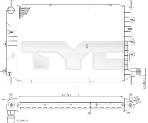 TYC Radiators, Motora dzesēšanas sistēma 710-0035