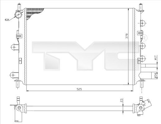 TYC Radiators, Motora dzesēšanas sistēma 710-0037-R