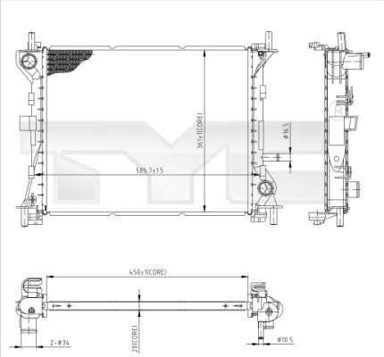 TYC Radiators, Motora dzesēšanas sistēma 710-0041