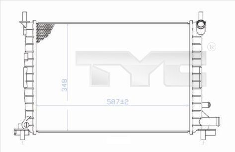 TYC Радиатор, охлаждение двигателя 710-0051