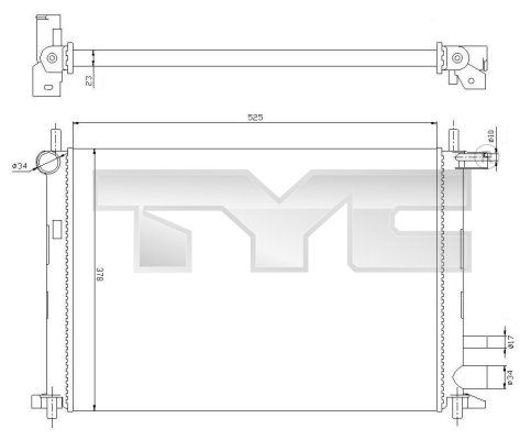 TYC Радиатор, охлаждение двигателя 710-0054