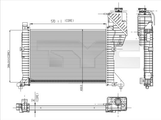 TYC Radiators, Motora dzesēšanas sistēma 721-0003