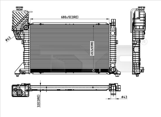 TYC Radiators, Motora dzesēšanas sistēma 721-0007