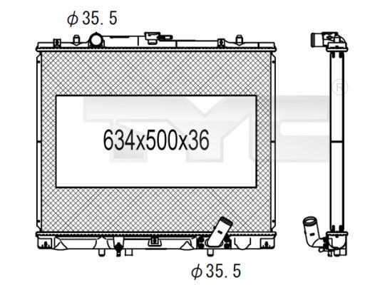 TYC Radiators, Motora dzesēšanas sistēma 723-1003