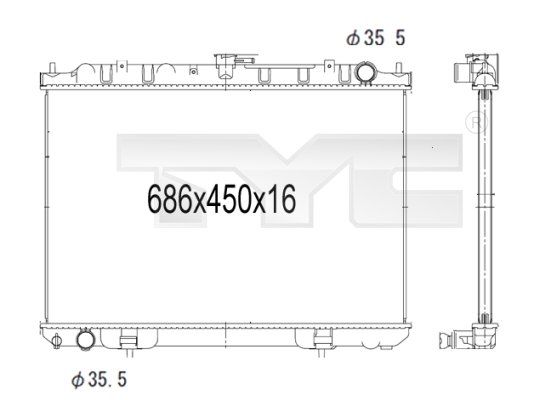 TYC Radiators, Motora dzesēšanas sistēma 724-1013