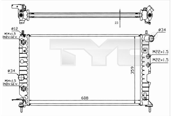 TYC Radiators, Motora dzesēšanas sistēma 725-0004-R