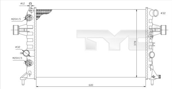 TYC Radiators, Motora dzesēšanas sistēma 725-0006