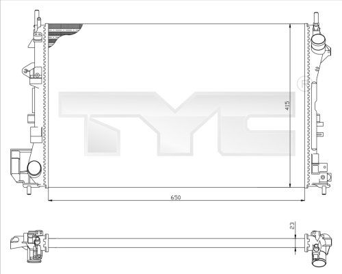 TYC Radiators, Motora dzesēšanas sistēma 725-0009