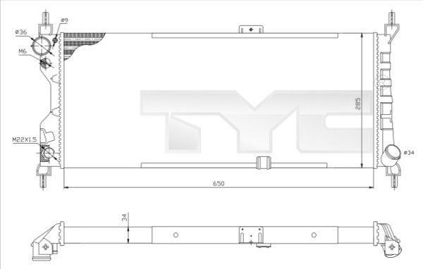 TYC Radiators, Motora dzesēšanas sistēma 725-0019-R