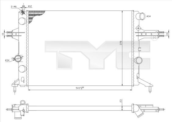 TYC Radiators, Motora dzesēšanas sistēma 725-0021