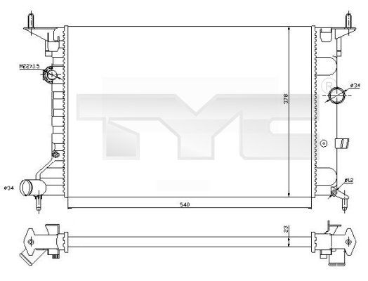 TYC Radiators, Motora dzesēšanas sistēma 725-0026-R