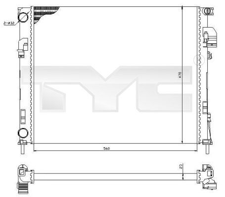 TYC Radiators, Motora dzesēšanas sistēma 725-0031