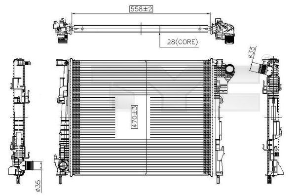 TYC Radiators, Motora dzesēšanas sistēma 725-0032