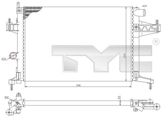 TYC Radiators, Motora dzesēšanas sistēma 725-0033
