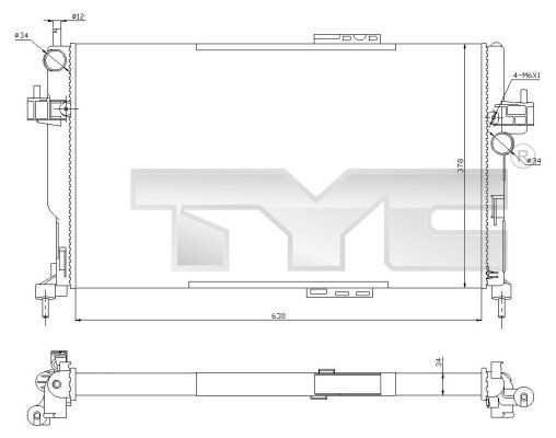 TYC Radiators, Motora dzesēšanas sistēma 725-0034-R