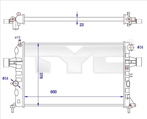 TYC Radiators, Motora dzesēšanas sistēma 725-0038-R