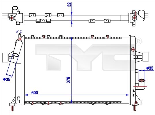 TYC Radiators, Motora dzesēšanas sistēma 725-0039-R