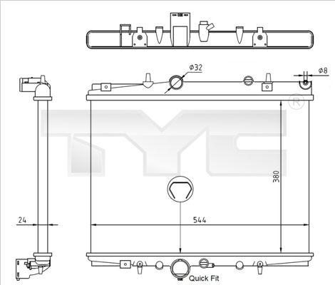 TYC Radiators, Motora dzesēšanas sistēma 726-0018-R