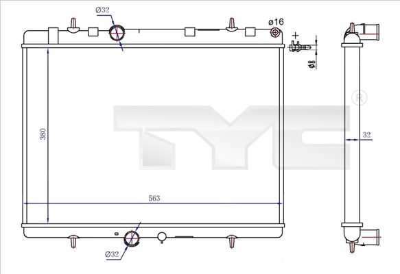 TYC Radiators, Motora dzesēšanas sistēma 726-0020-R