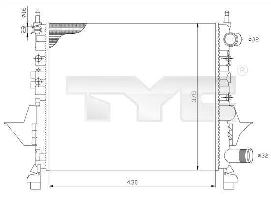 TYC Radiators, Motora dzesēšanas sistēma 728-0041