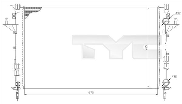 TYC Радиатор, охлаждение двигателя 728-0049-R