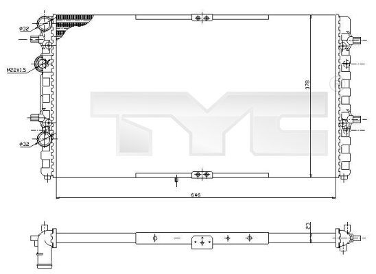 TYC Radiators, Motora dzesēšanas sistēma 731-0002