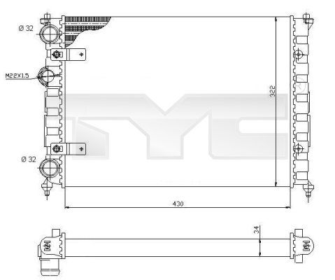 TYC Radiators, Motora dzesēšanas sistēma 731-0004