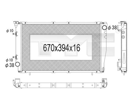 TYC Radiators, Motora dzesēšanas sistēma 734-1006